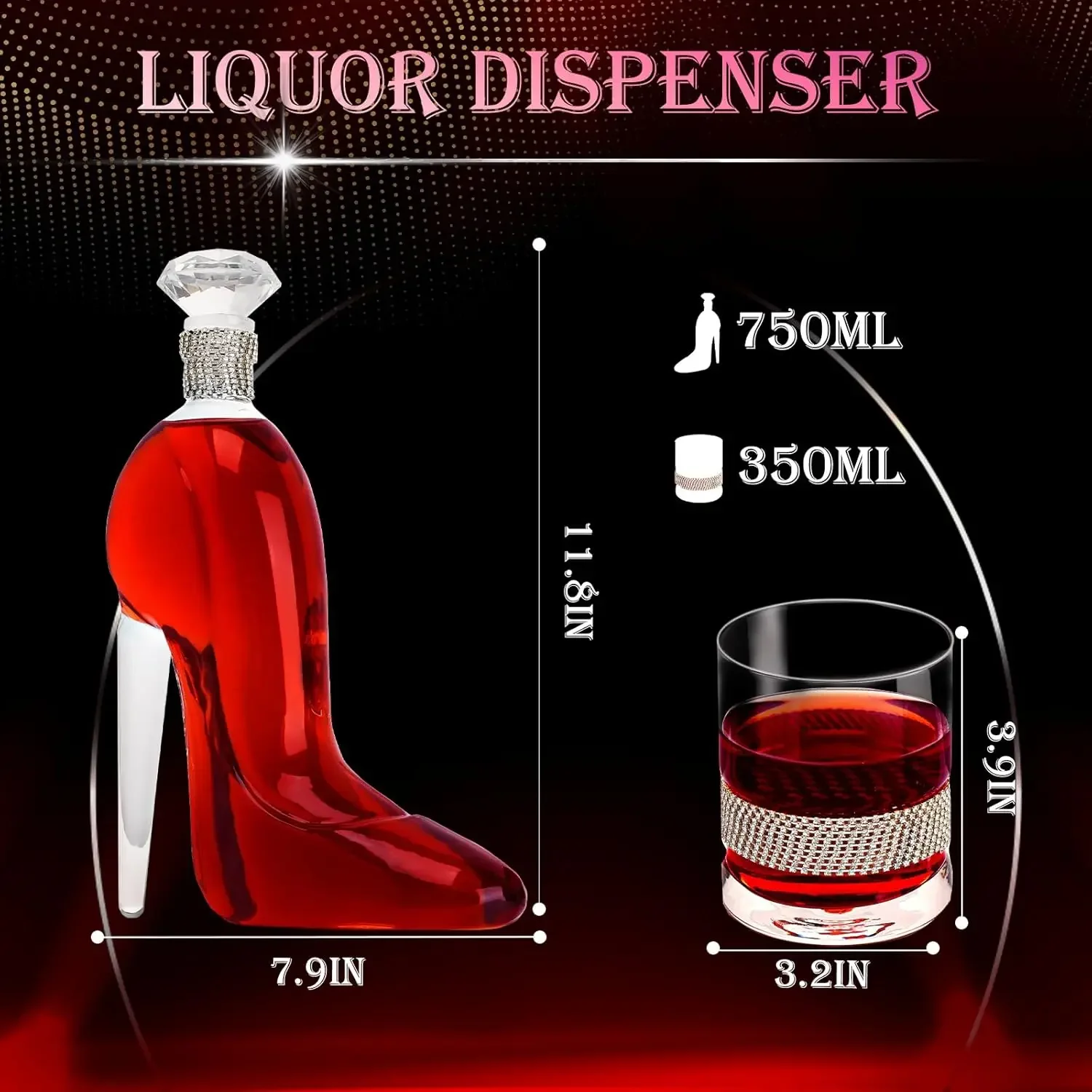 High-Heeled Shoes Shape Whiske – обзор и цена Glass Decanter Whiskey