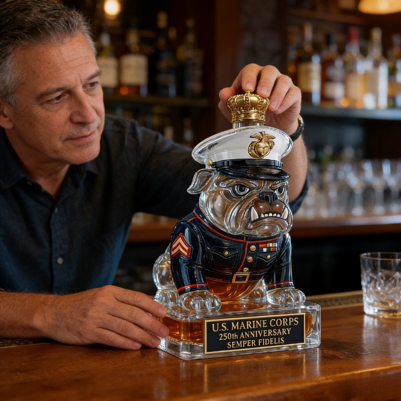 U.S. Marine Corps Bulldog Whis – обзор и цена Glass Decanter Whiskey