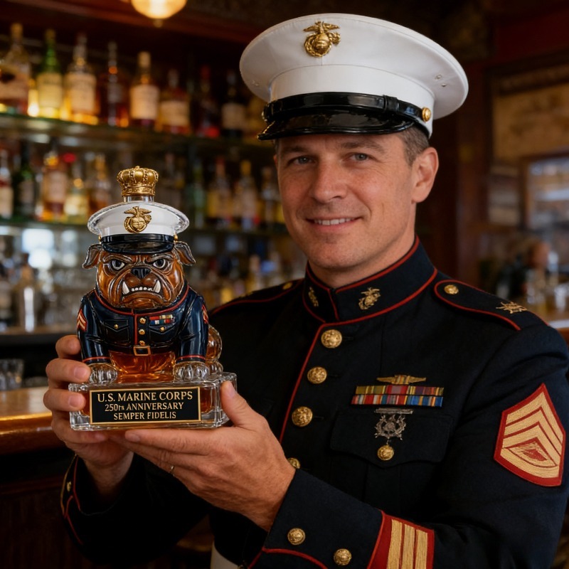 U.S. Marine Corps Bulldog Whis – обзор и цена Glass Decanter Whiskey