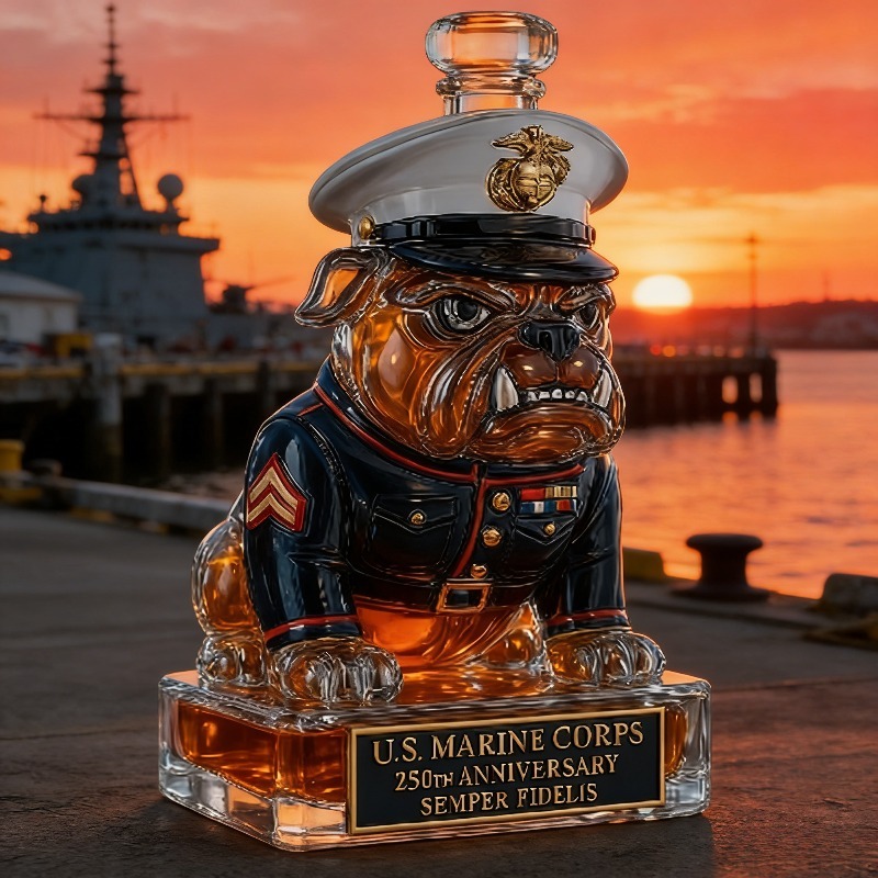 U.S. Marine Corps Bulldog Whis – обзор и цена Glass Decanter Whiskey